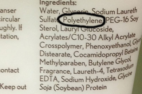 Polyethylene in ingredient list