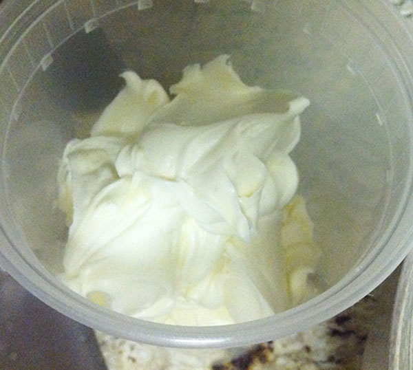whipped butter in container