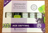 ANDALOU NATURALS AGE DEFYING SAMPLE BOX FRONT IMAGE