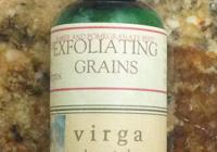 VIRGA BOTANICALS EXFOLIATING GRAINS FRONT LABEL