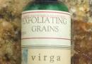 VIRGA BOTANICALS EXFOLIATING GRAINS FRONT LABEL